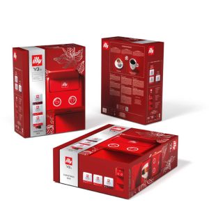 Kavni aparat Illy Y3.3 - rdeče barve, božično pakiranje