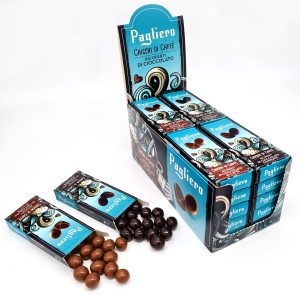 Pagliero – pražena kavna zrna oblita z mlečno čokolado - 1kos 25 g