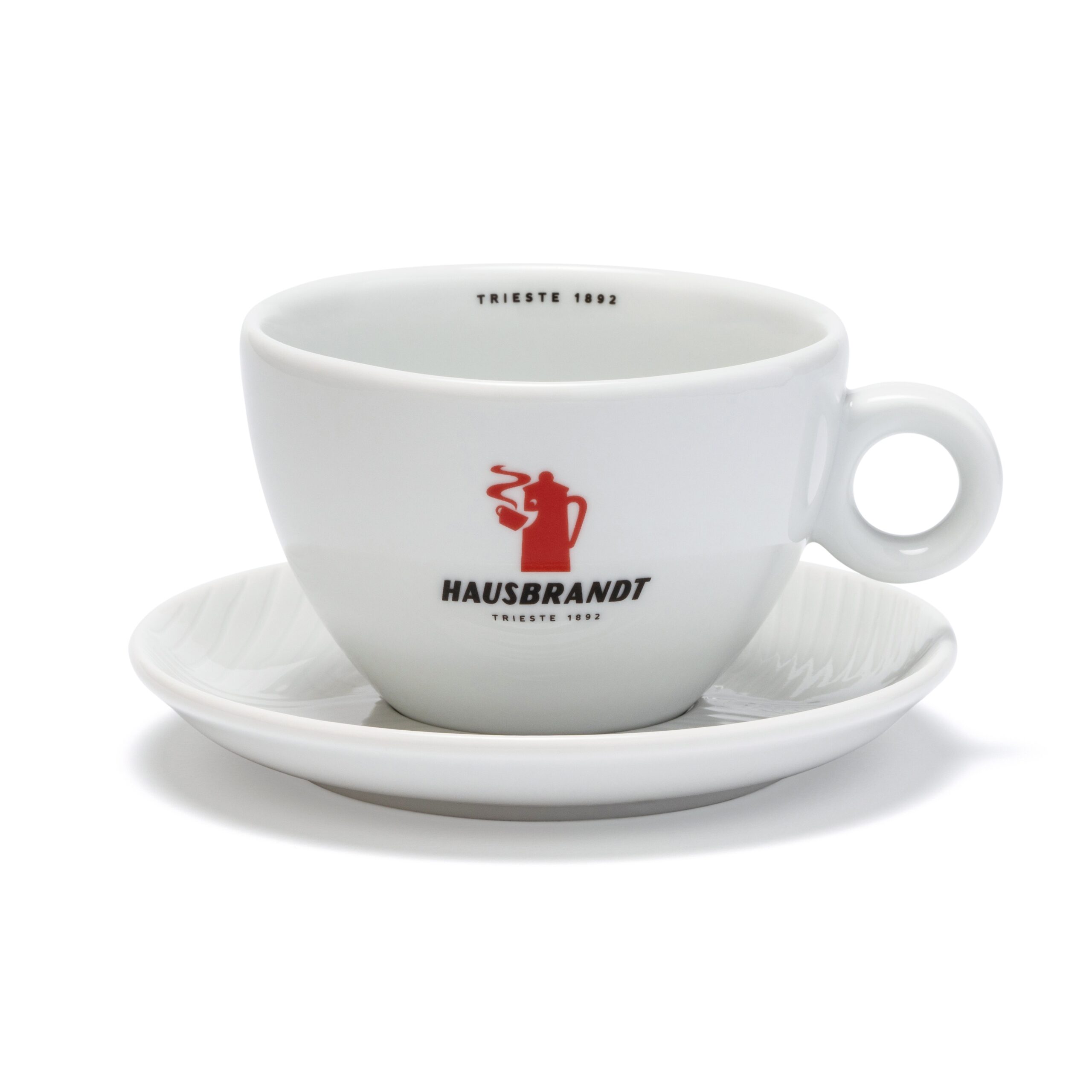 Skodelica cappuccino “Logo Hausbrandt” rdeče barve - 1 kos